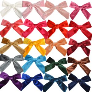 Big Hair Bows Girls Toddler Velvet 5 inches 20 PCS Hair Clips for Girls Alligator Baby Ponytail Holder